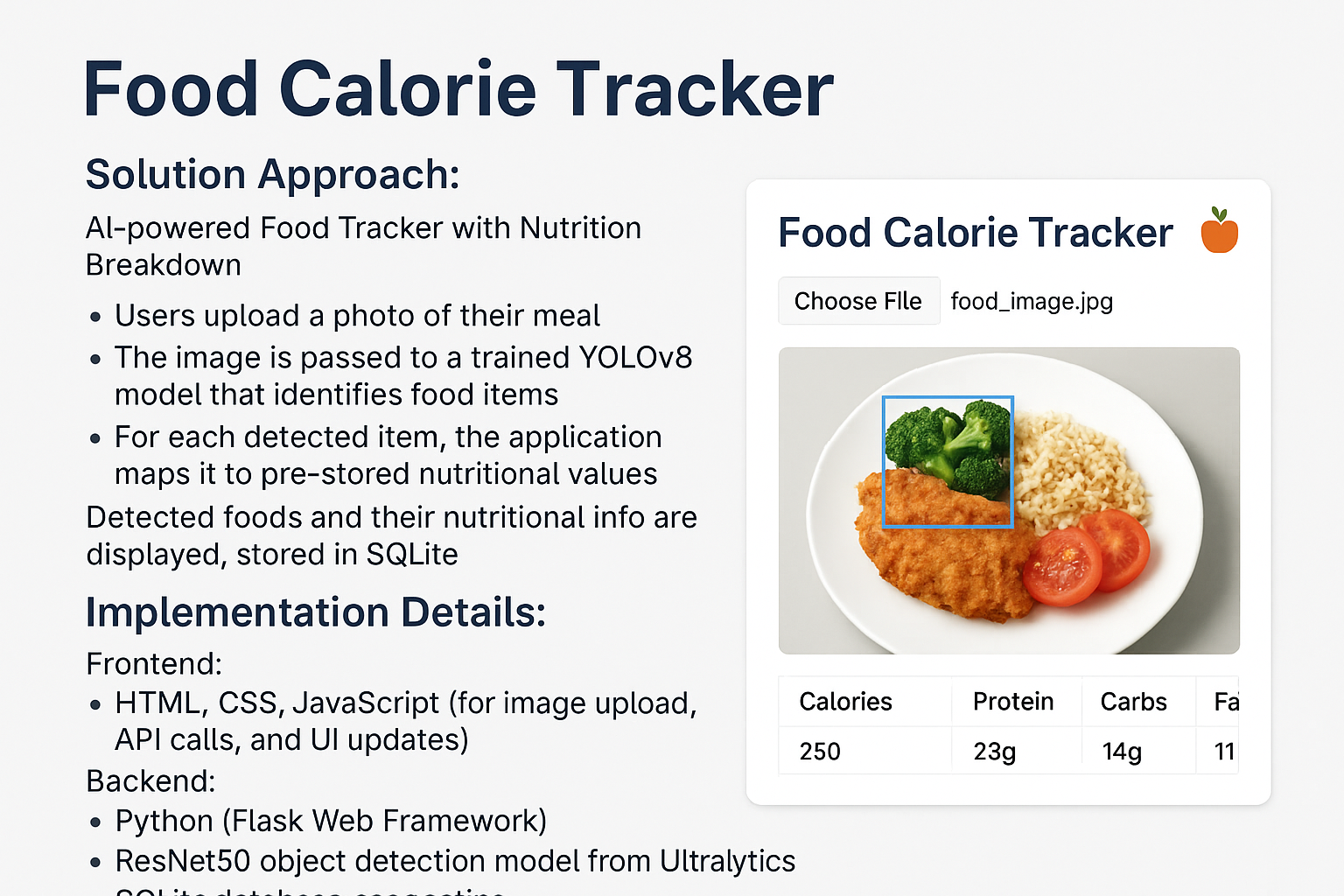Food Calorie Tracker